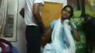 Indian youthful village cutie with bf front of cam