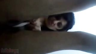 Desi Indian Horny Girlfriend Fingers Her Bushy Pink Slit