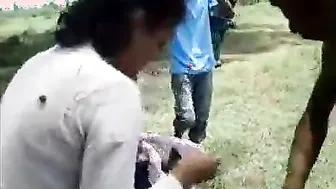 Wicked old  screwed young gal in local park