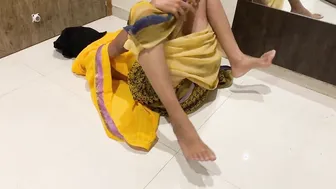 Desi MILF with mask on face is nailed by her whispering XXX lover